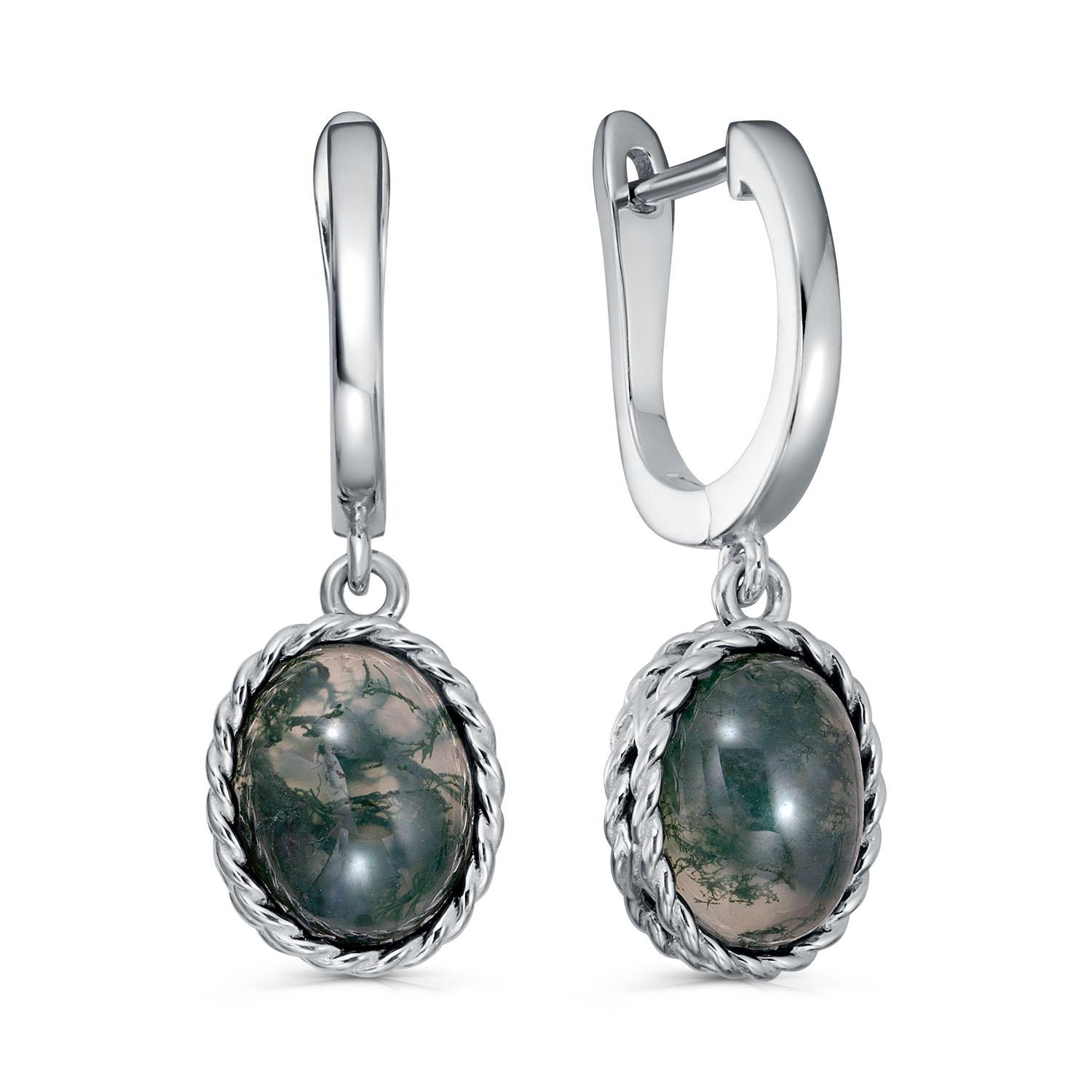 Серьги с агатом