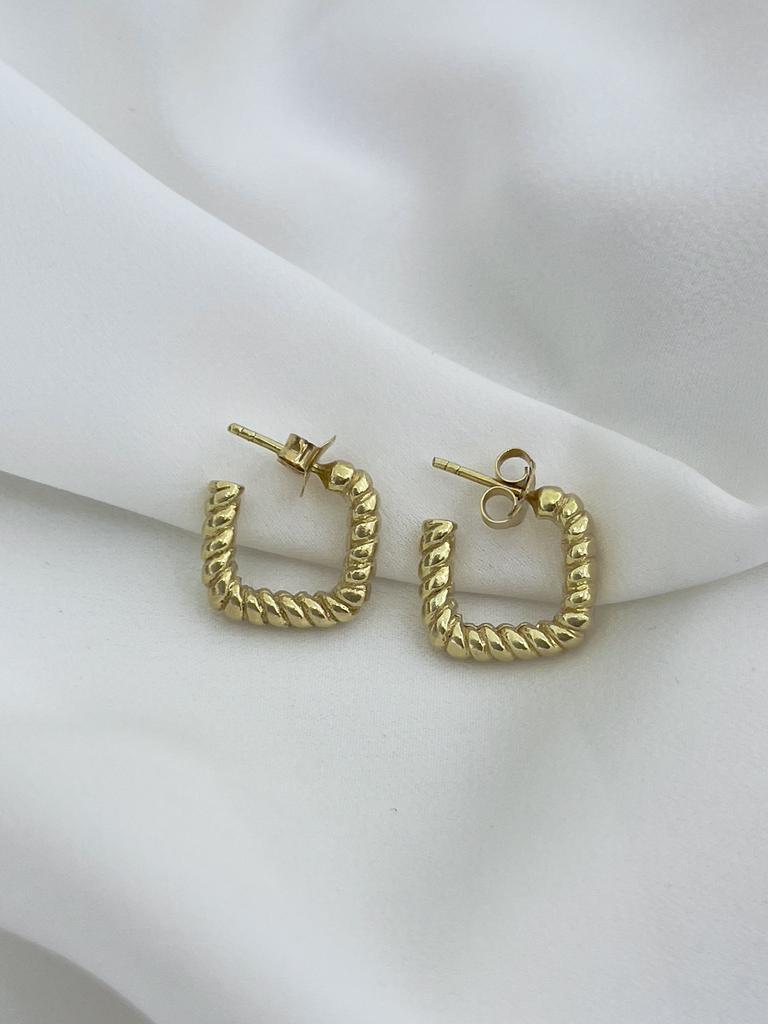 Earrings "Minimalistic square"