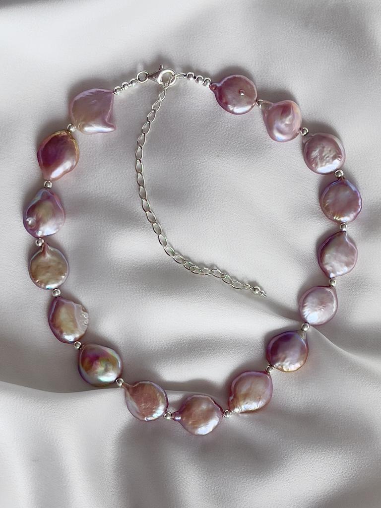 Necklace-Choker "Soul of the ocean  Purple"