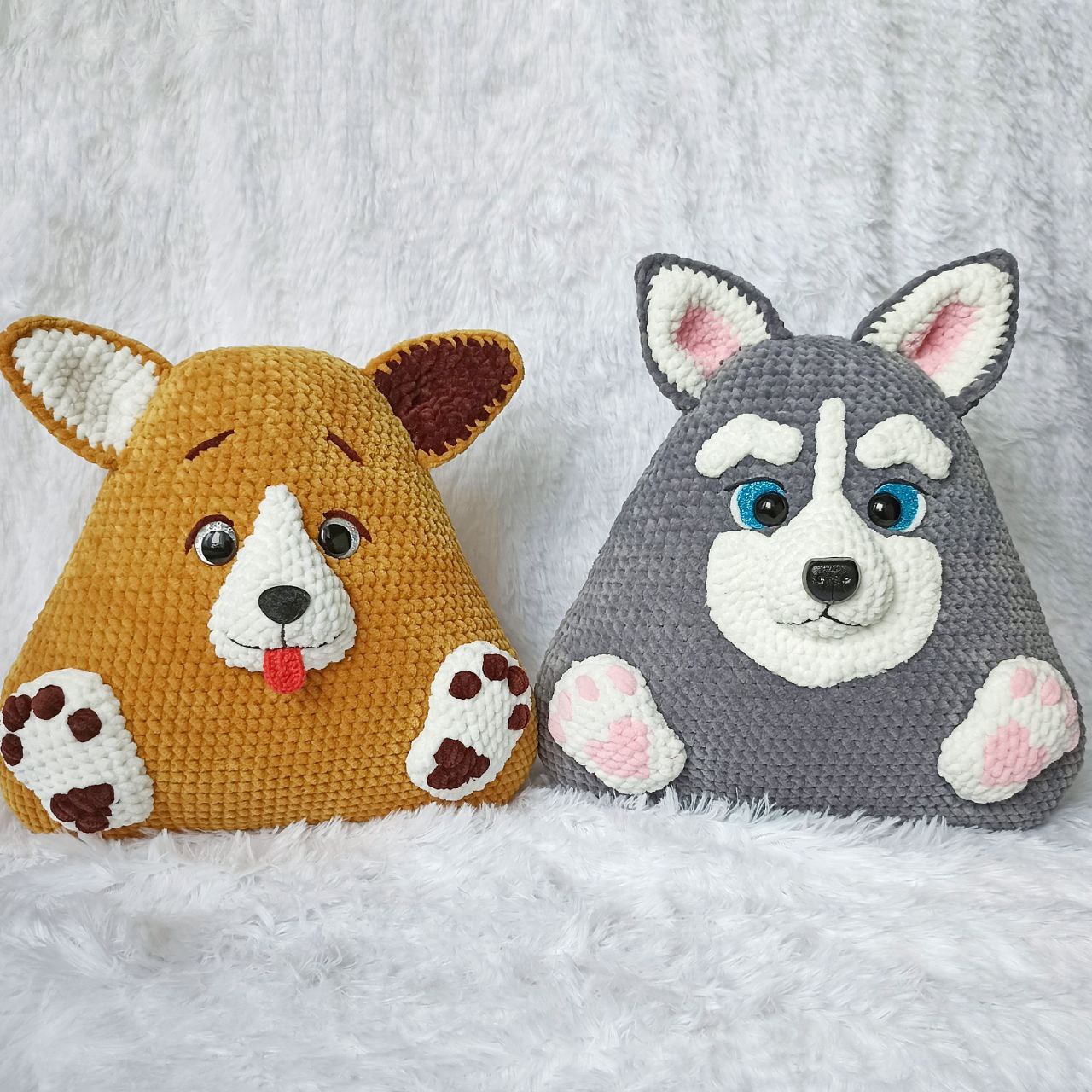 МК Подушка Зверушка Пёсики (Корги и Хаски) в формате pdf