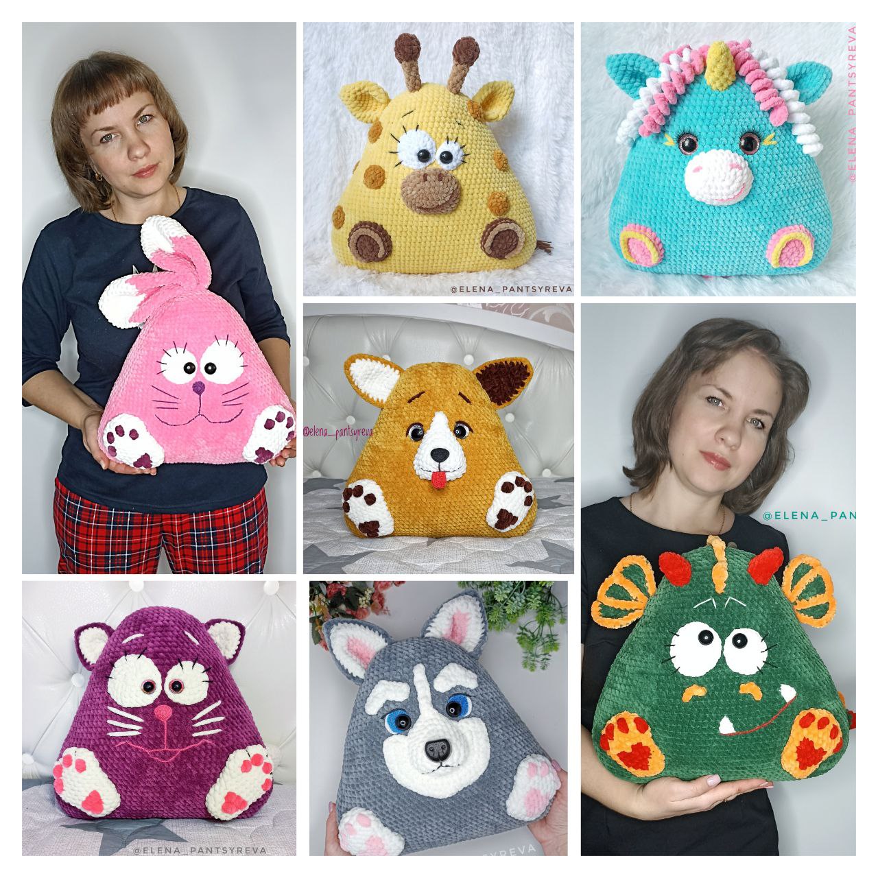 Комбо подушки -4 МК/  семь подушек на фото (в формате pdf)