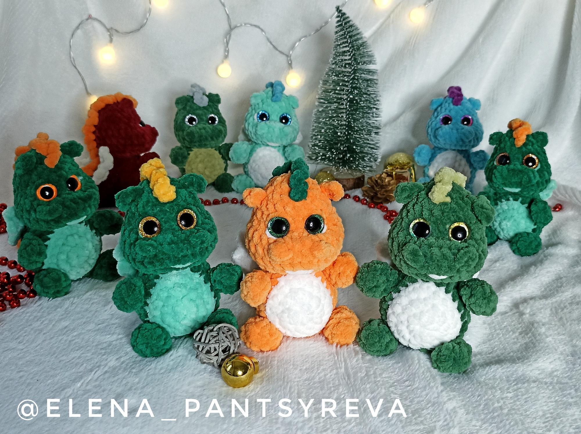 МК Мини Дракончик (есть полное видео вязания)