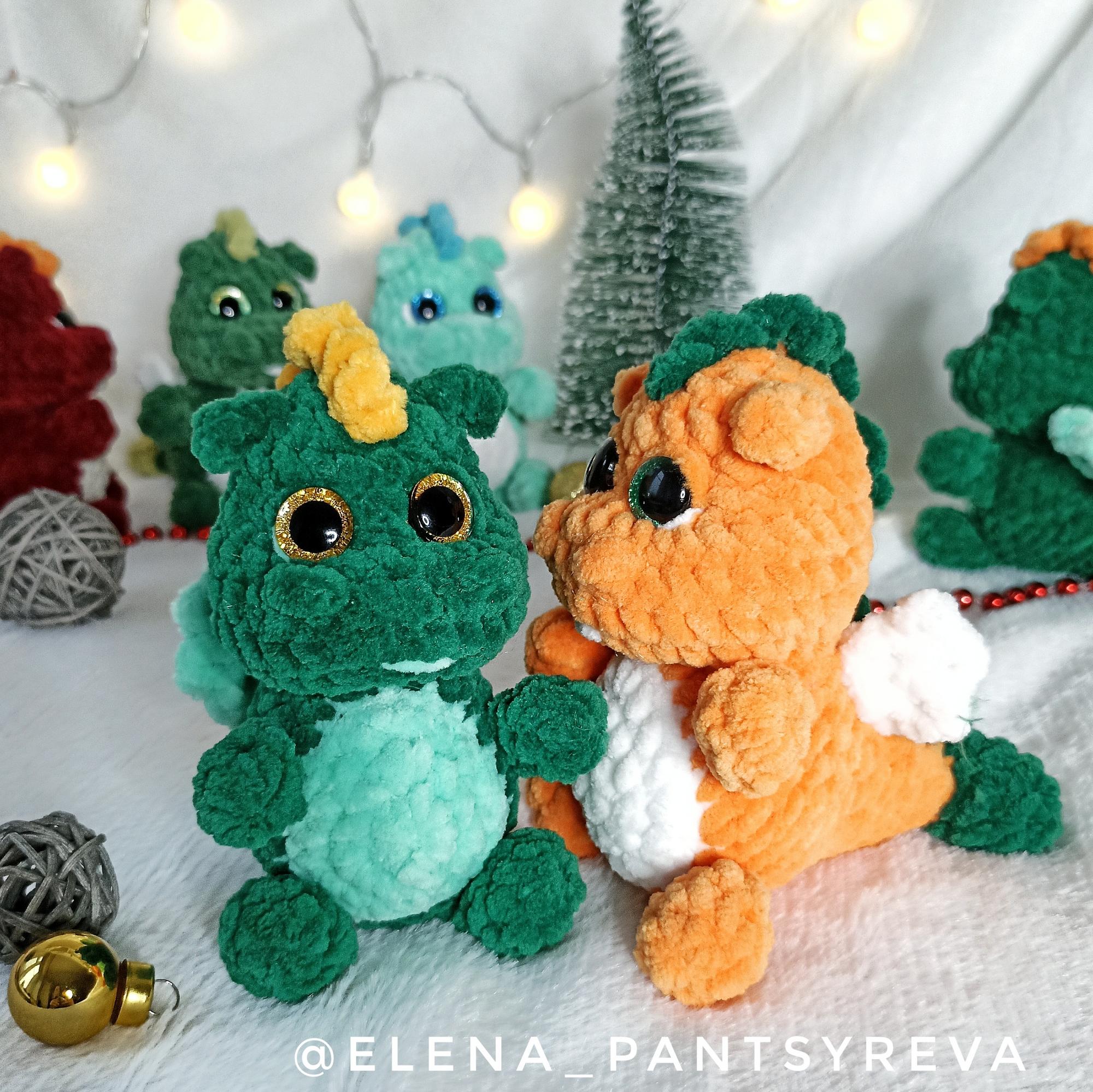 МК Мини Дракончик (есть полное видео вязания)