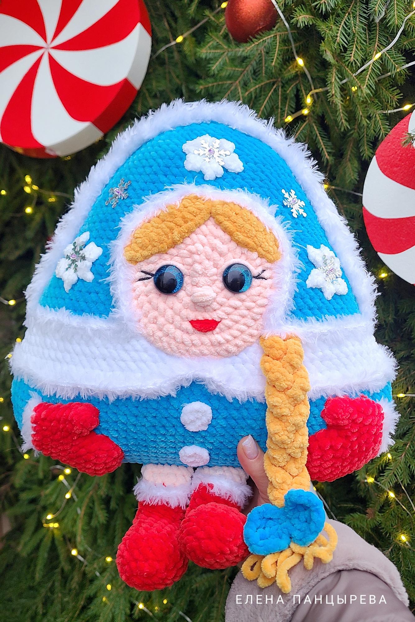 МК Подушка Снегурочка - треугольная плюшевая подушка, мастер-класс в формате pdf