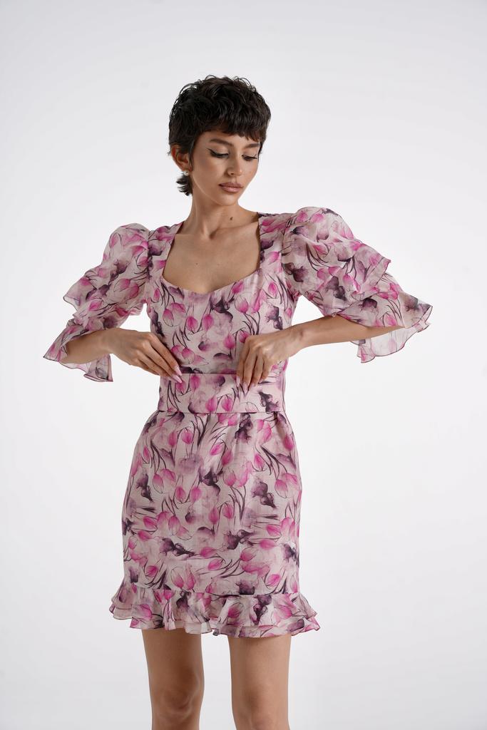 Платье «Josefa» в розовые тюльпаны