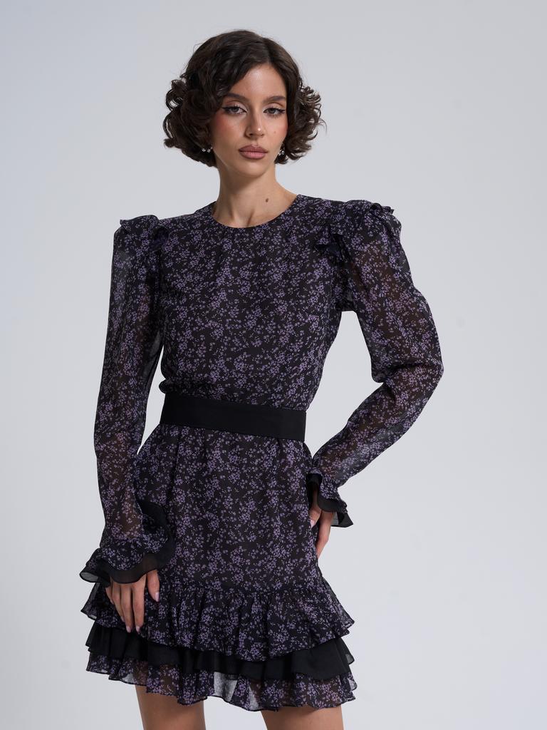 Платье «Charlize» в сиреневые цветочки