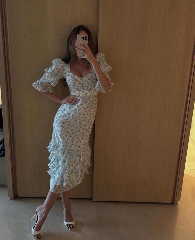 РАСПРОДАНЫ Платье «Adriana» с голубыми розочками