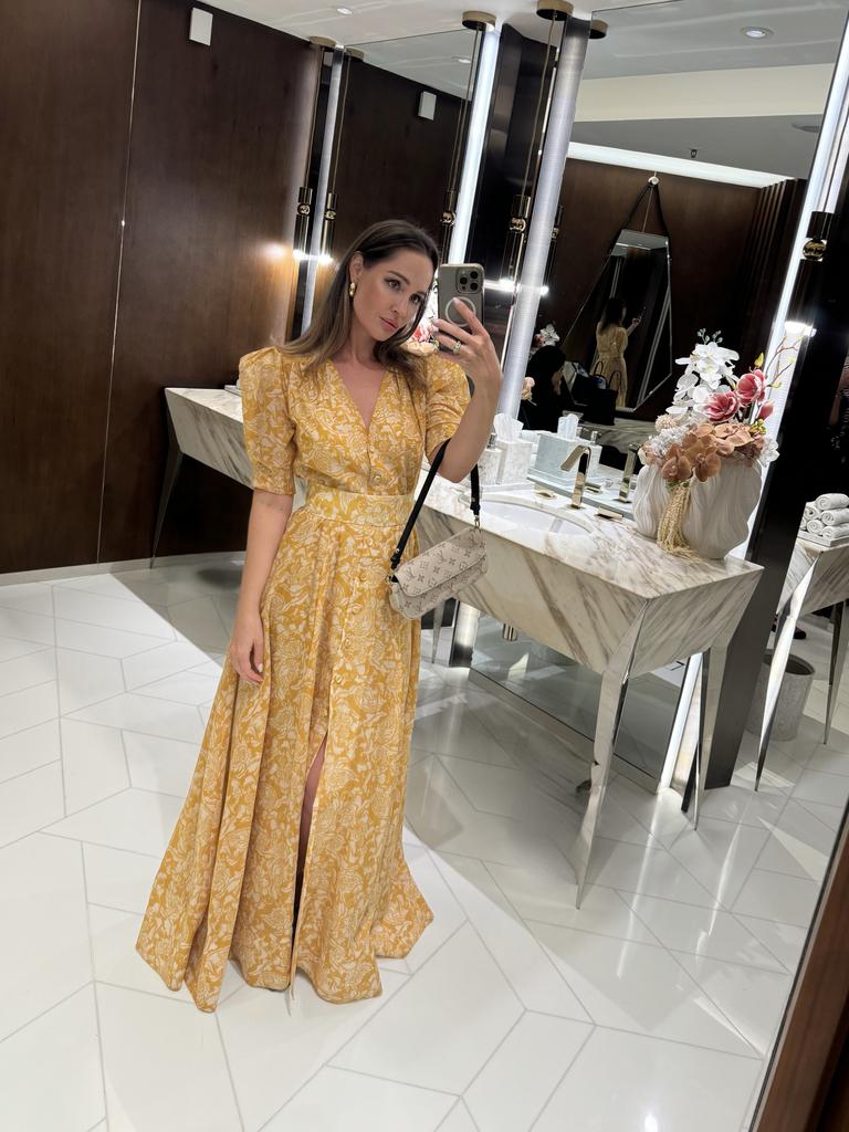 Платье «Bella» из шелкового батиста, желтое