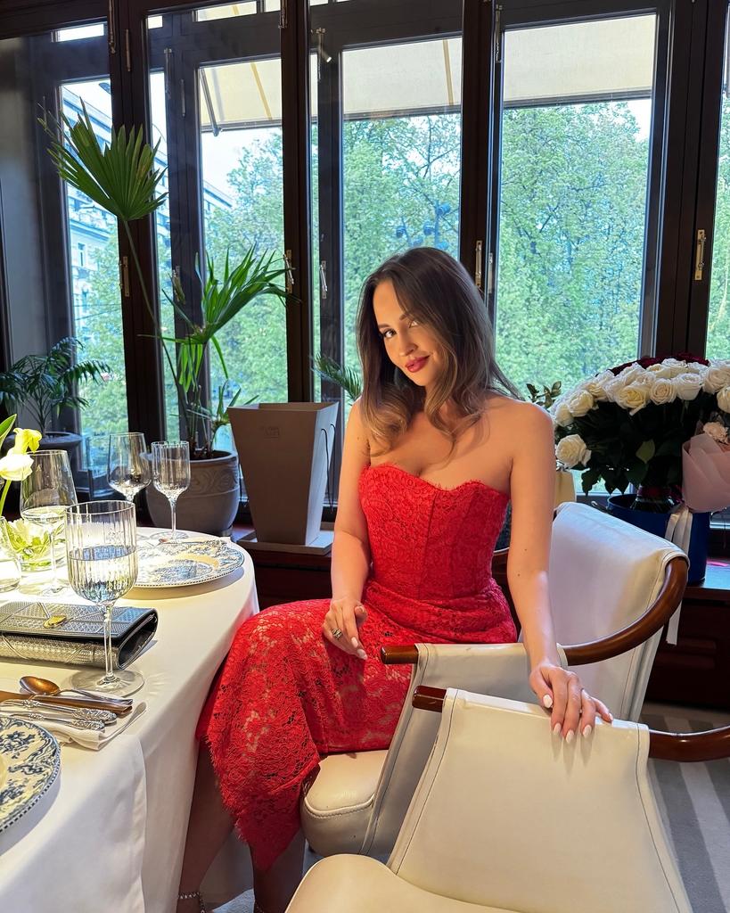 Платье «Rose», коралл с длинным подкладом