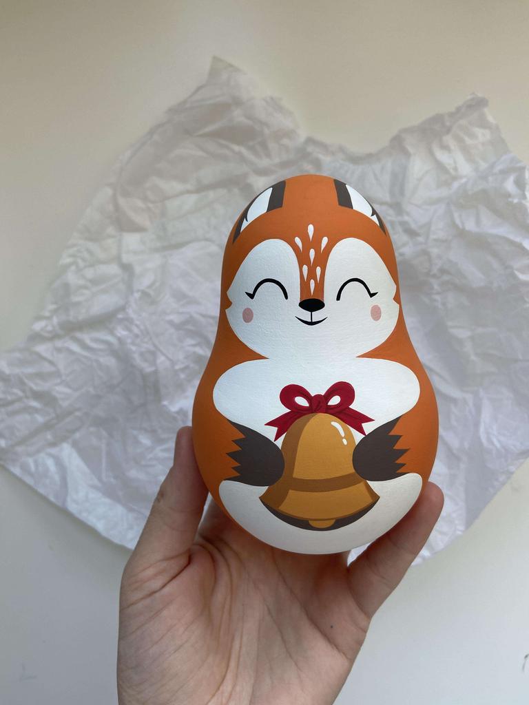 Неваляшка "Лисичка с колокольчиком"