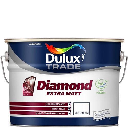 DULUX TRADE DIAMOND EXTRA MATT КРАСКА ВОДНО-ДИСП. ДЛЯ СТЕН И ПОТ. Г/МА БАЗА ВС 4,5 Л
