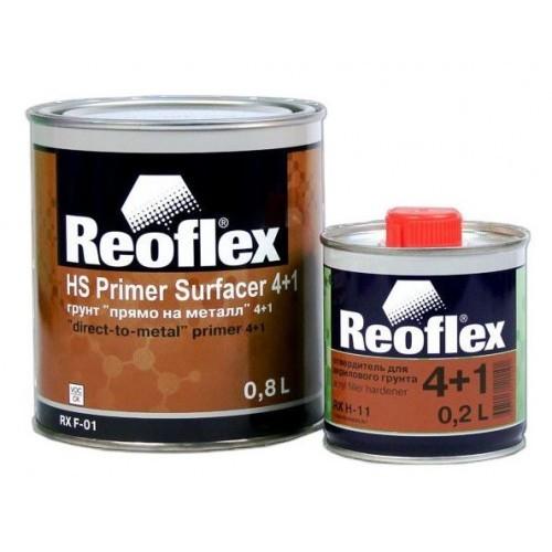 ГРУНТ АКРИЛОВЫЙ 2К 4+1 С ОТВЕРДИТ. СЕРЫЙ 0,8+0,2Л REOFLEX