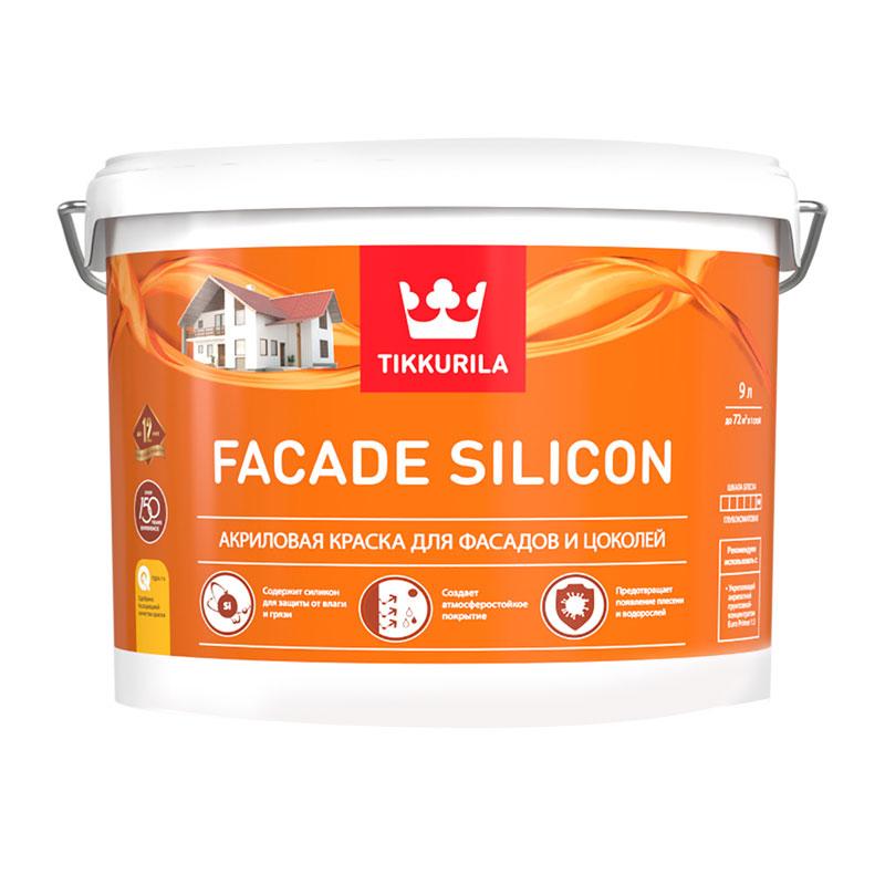 КРАСКА ФАСАДНАЯ FACADE SILICON A RAL 7004 ГЛ/МАТ 9Л
