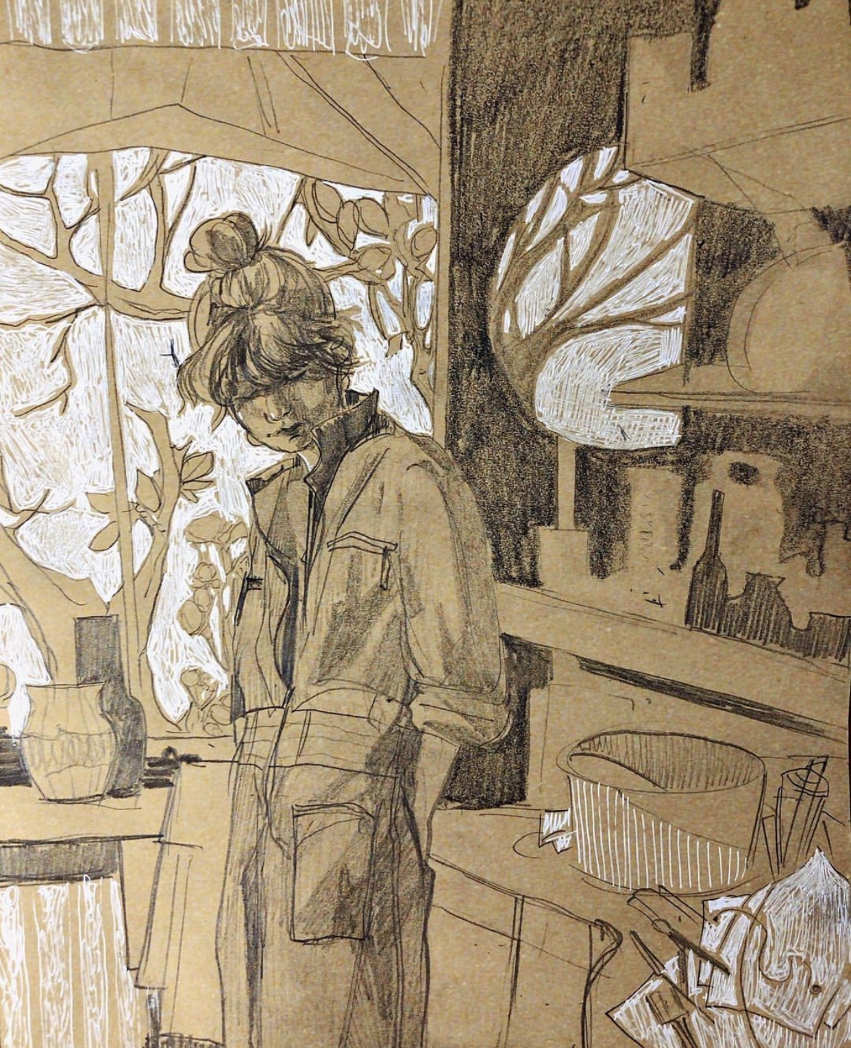 В гончарной мастерской