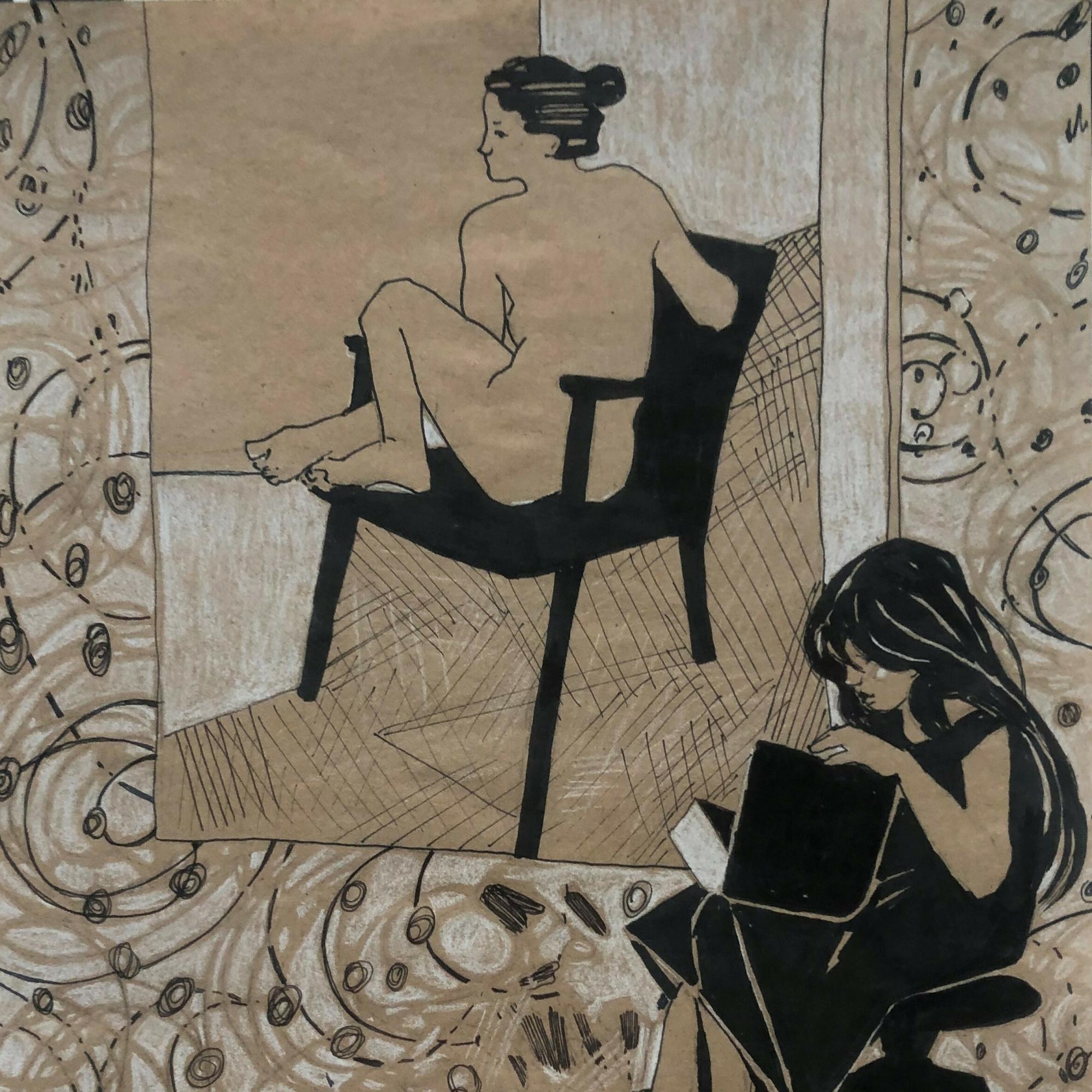 В мастерской художницы