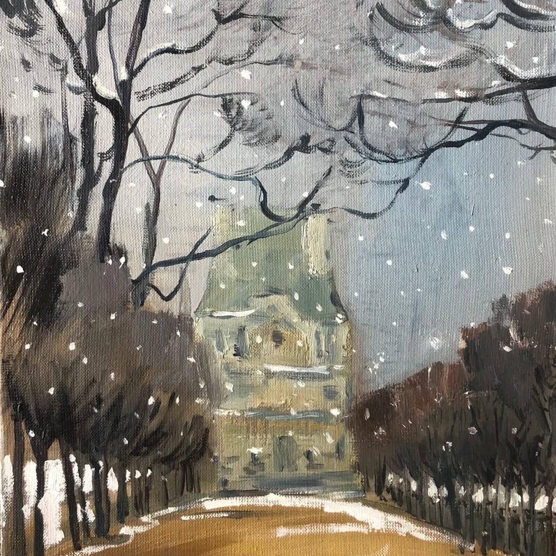 Снег. Париж