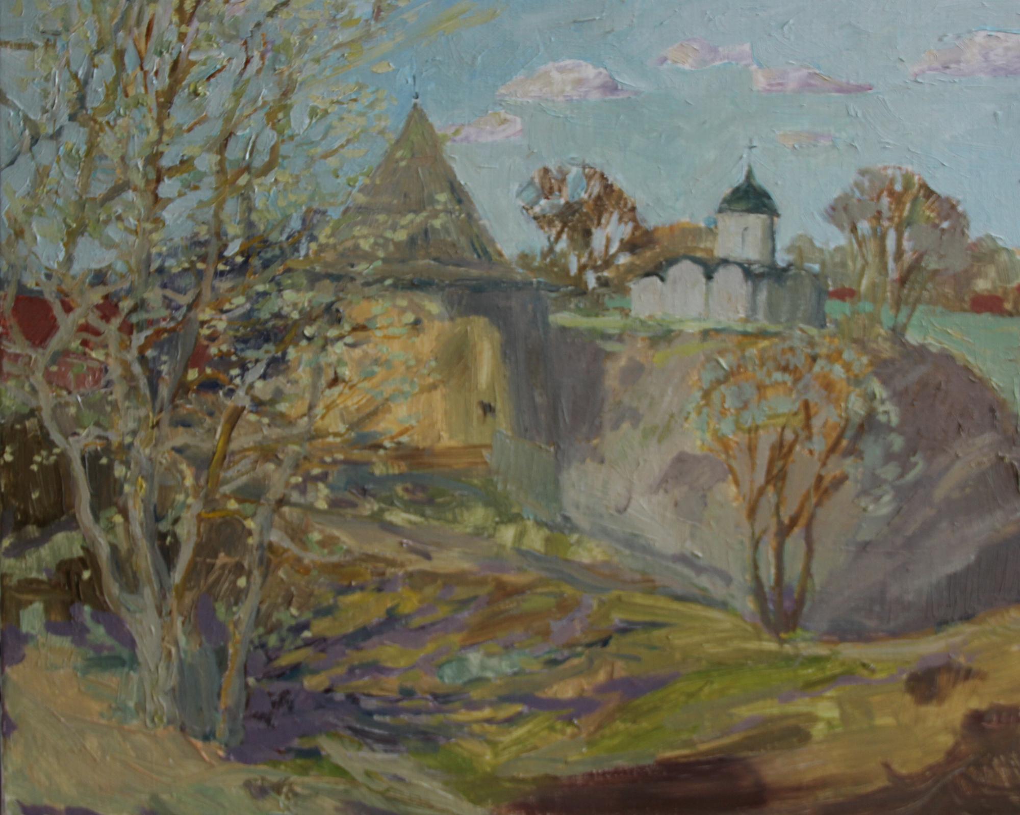 На опушке, вид на Старую Ладогу