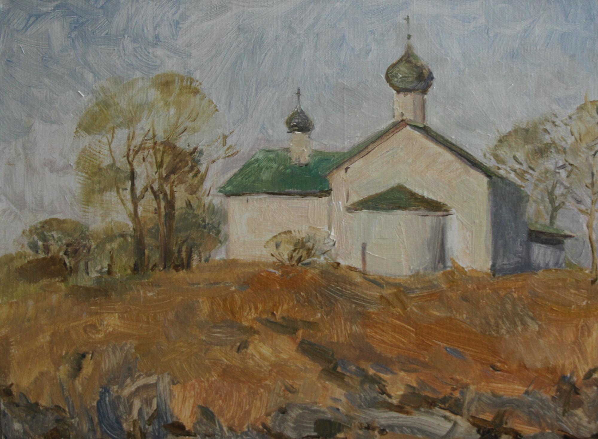 Церквушка в лучах закатного солнца