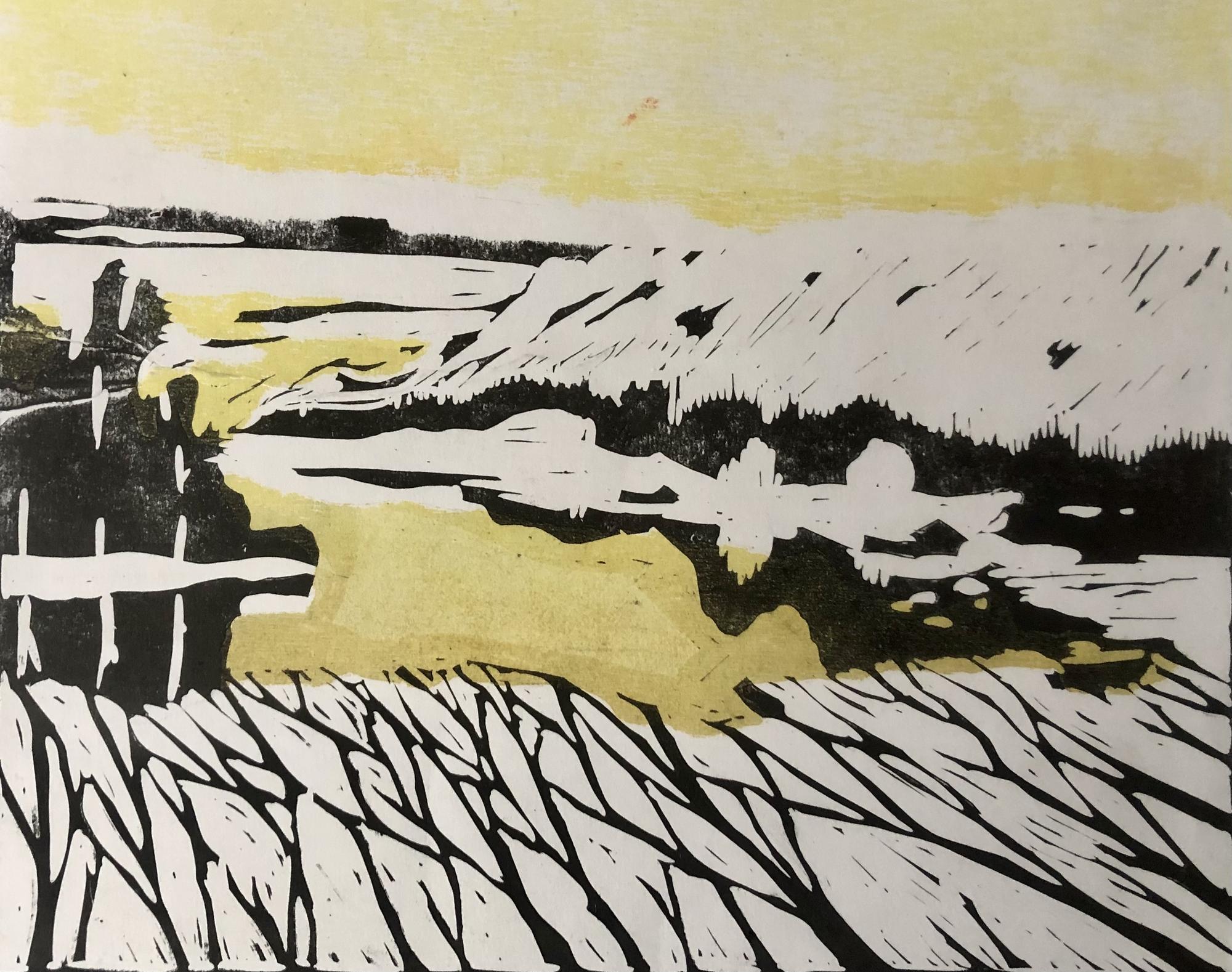 Закат зимой