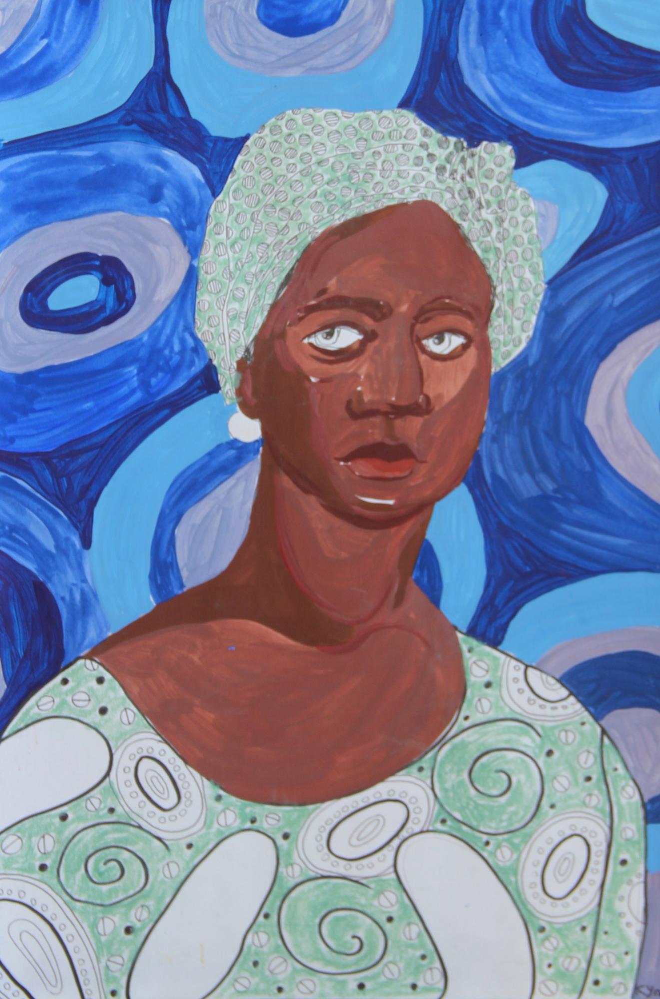 Продавщица тканей