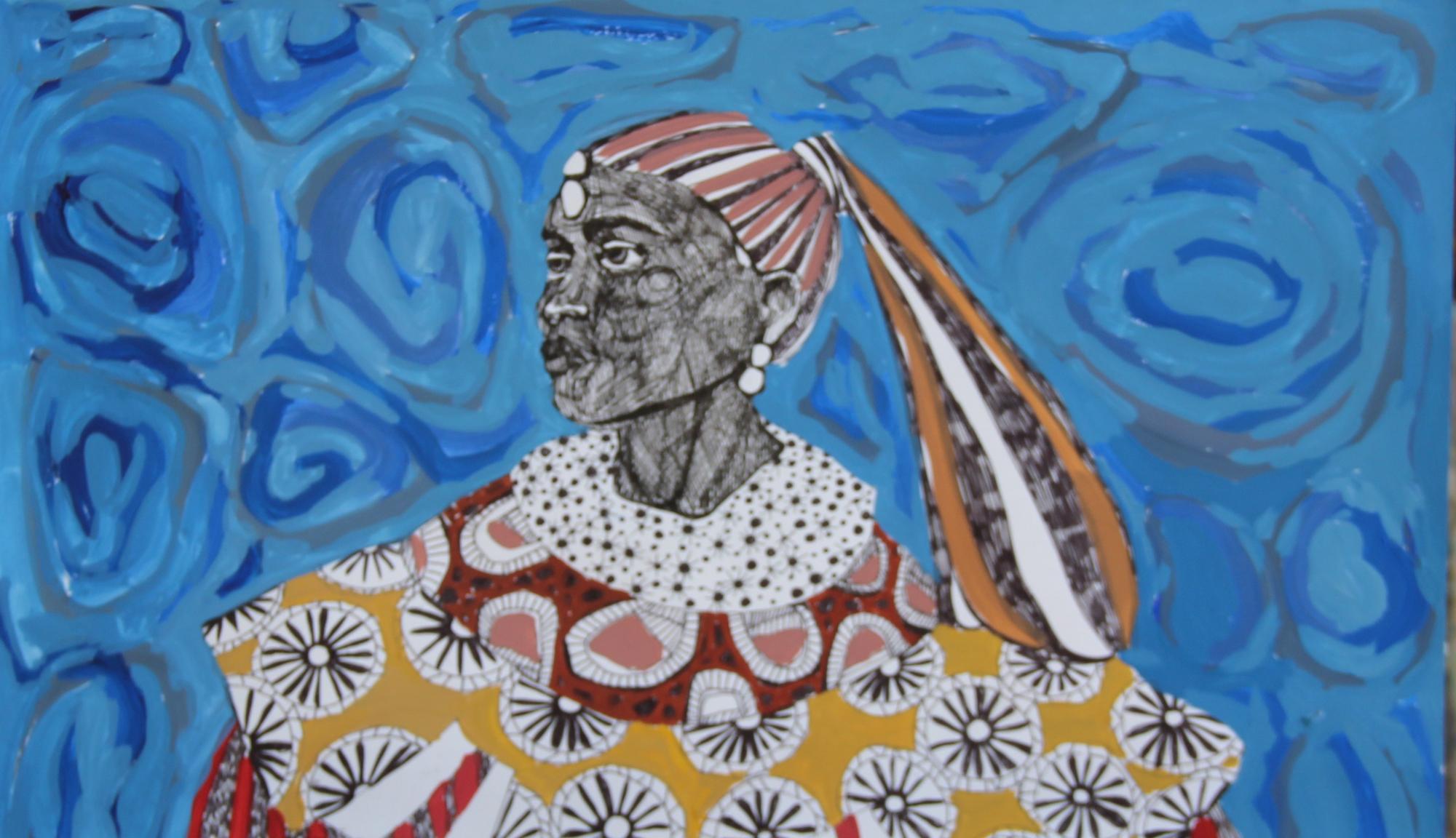 На фоне орнаментов