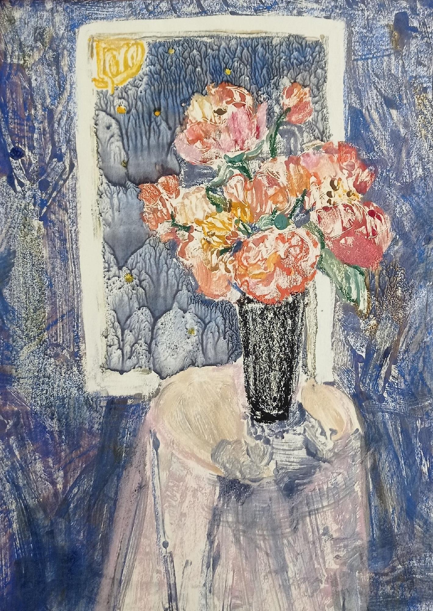 Ночной натюрморт. Пионы