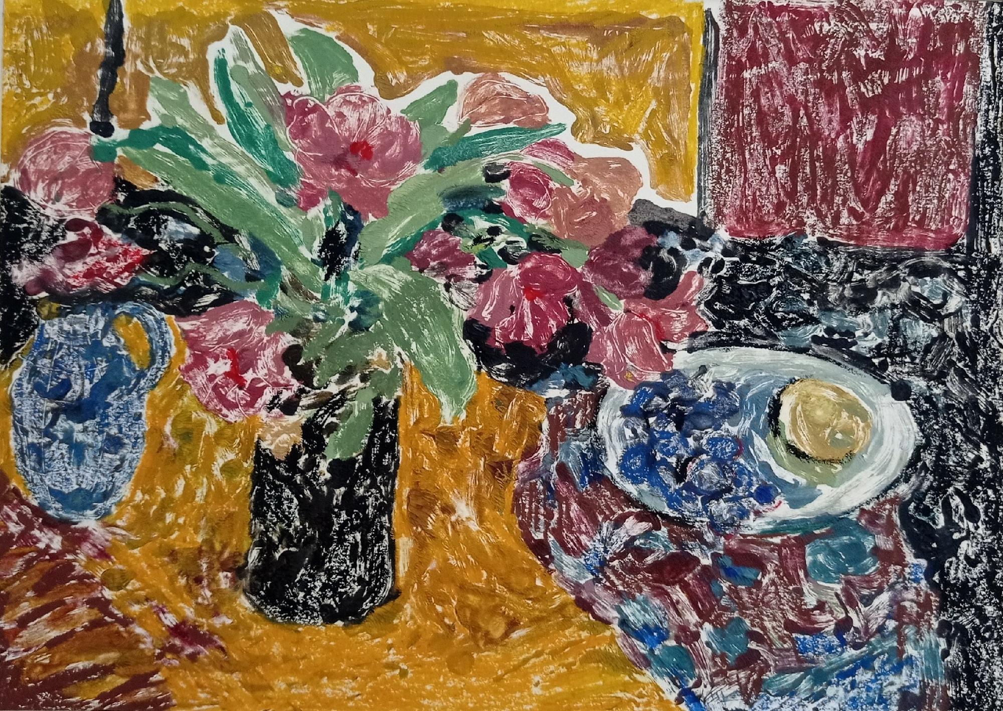 Натюрморт с букетом тюльпанов