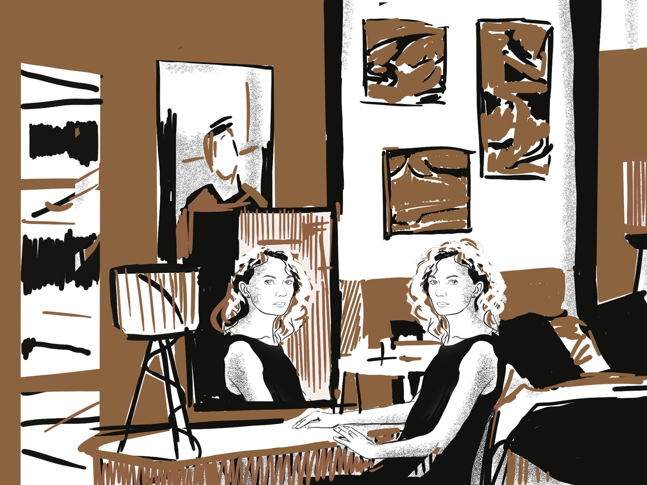 В интерьерном салоне