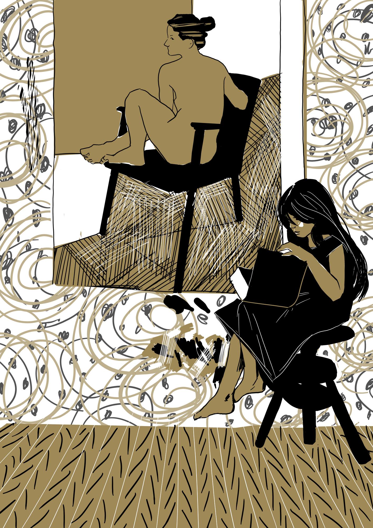 В мастерской художницы