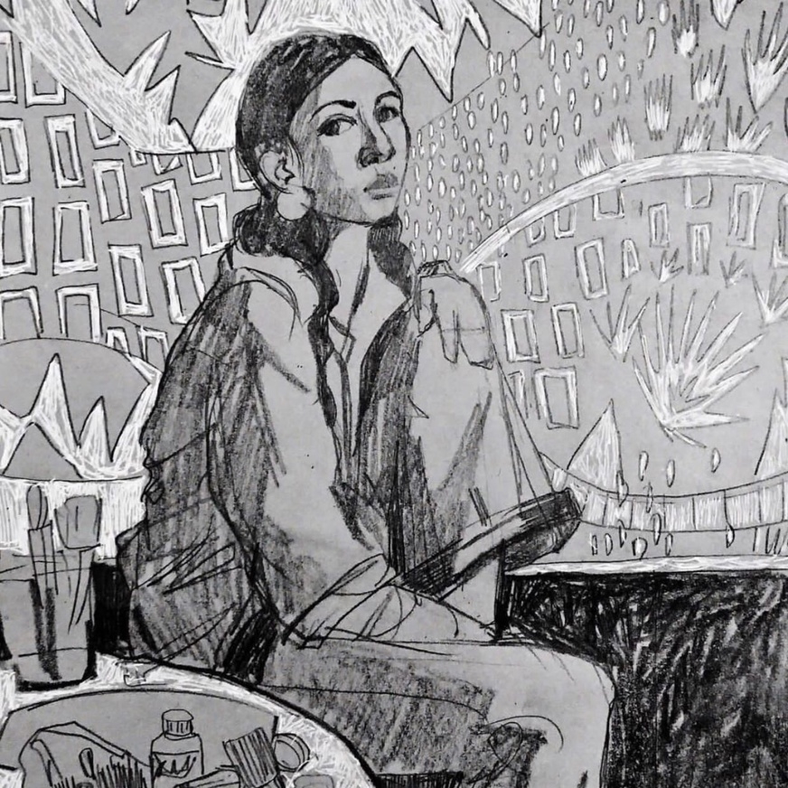 Заха в мастерской