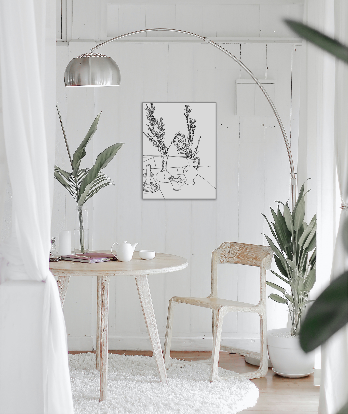 Натюрморт c вазами