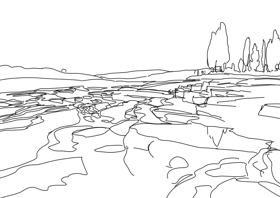 Памуккале. Панорама