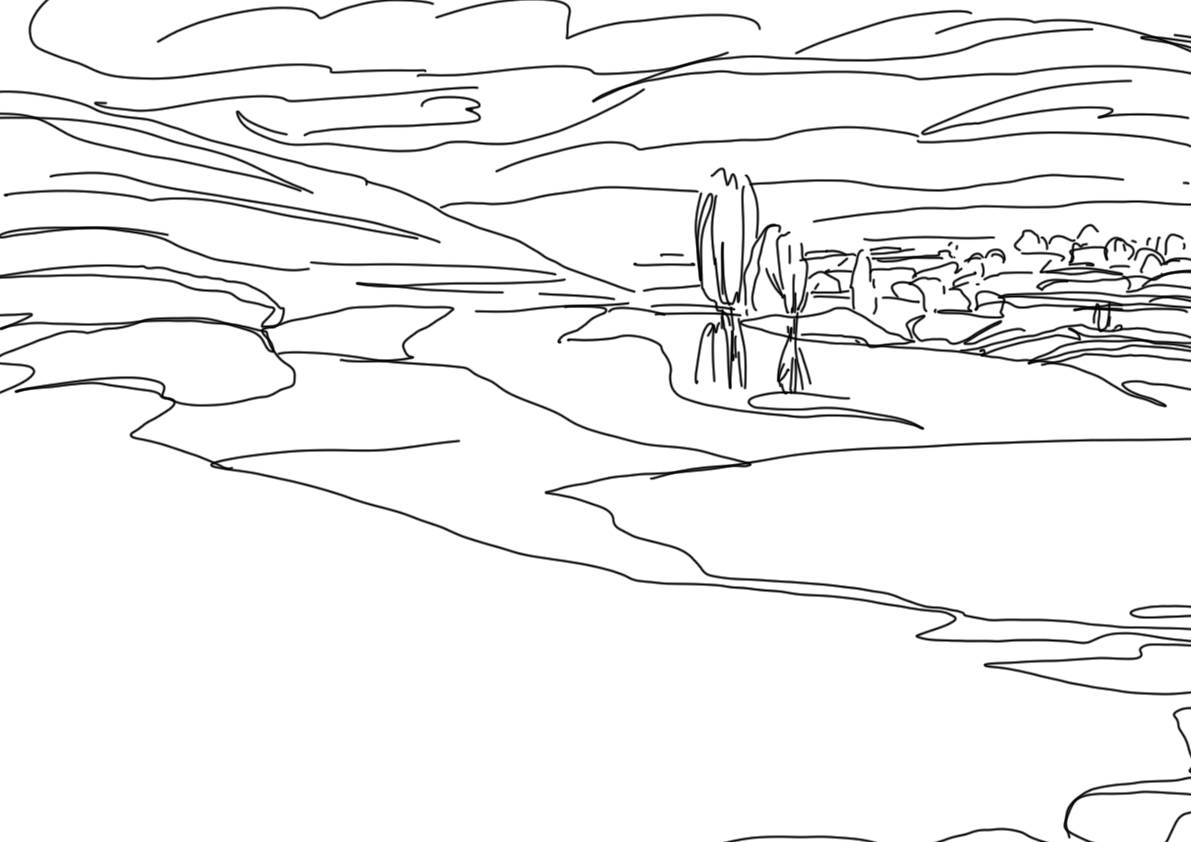 Пейзаж. Линии