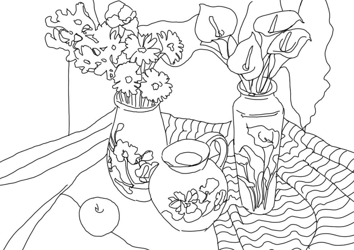 Цветы и яблочко