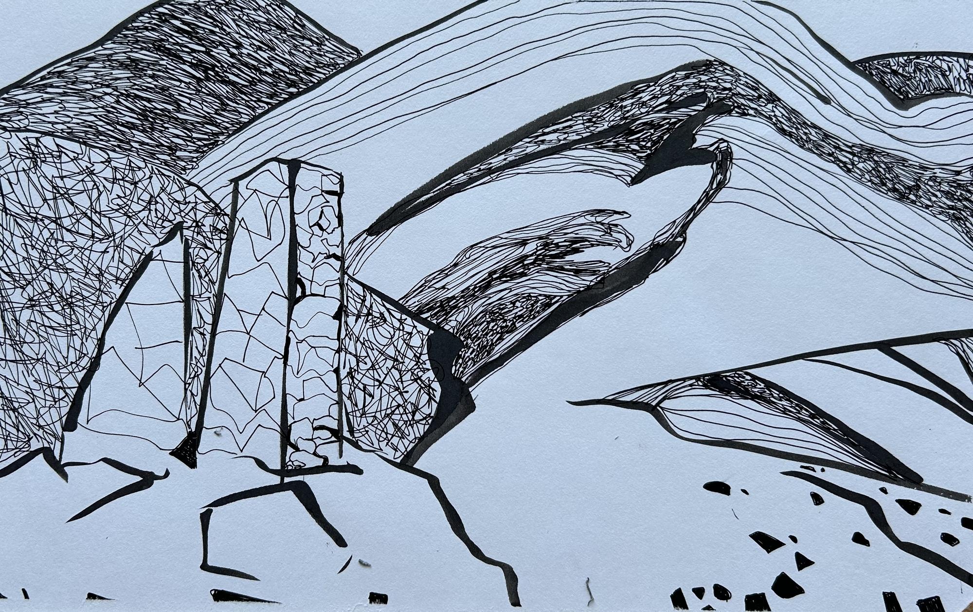 Пейзаж со старой башней