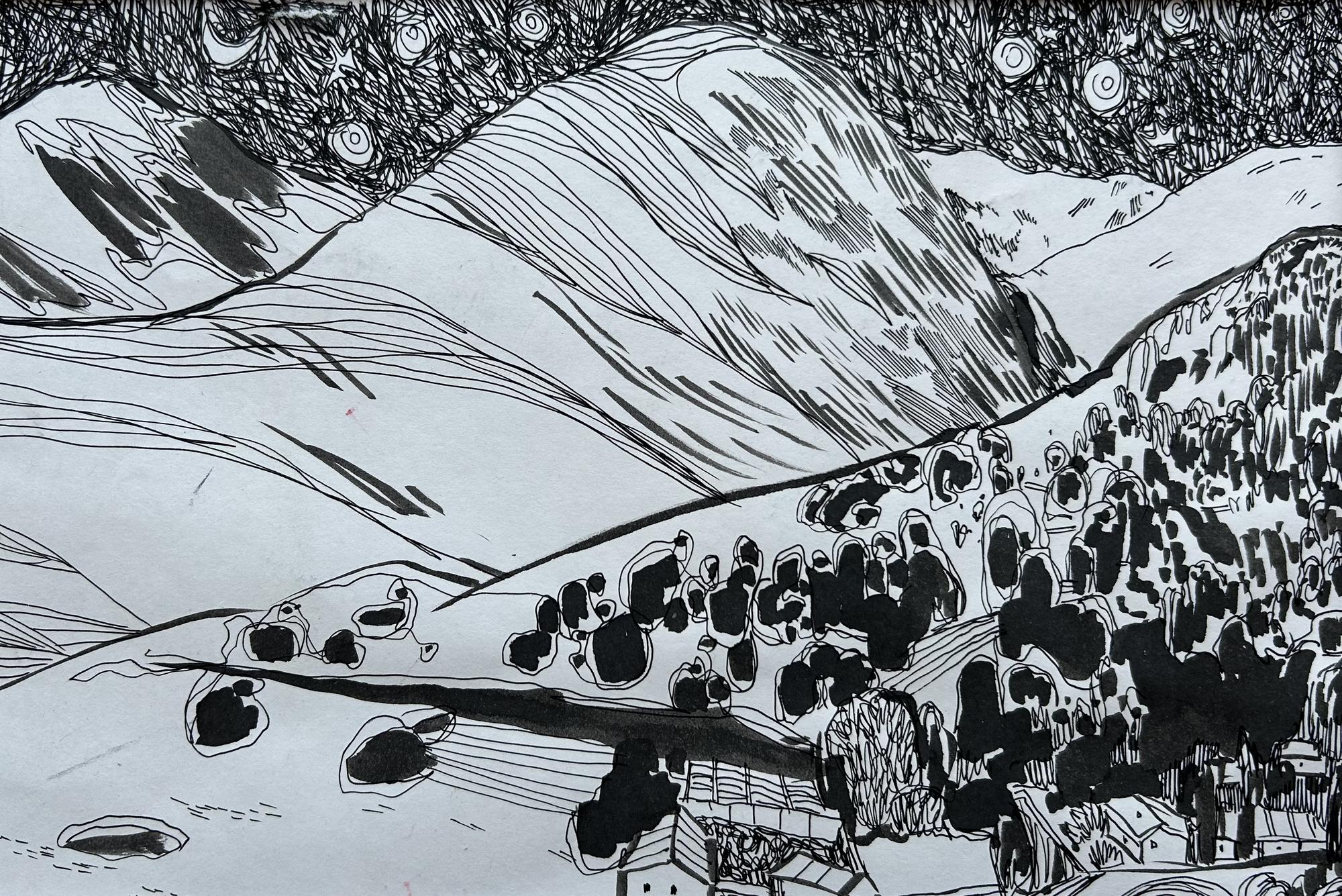 Ночной горный пейзаж