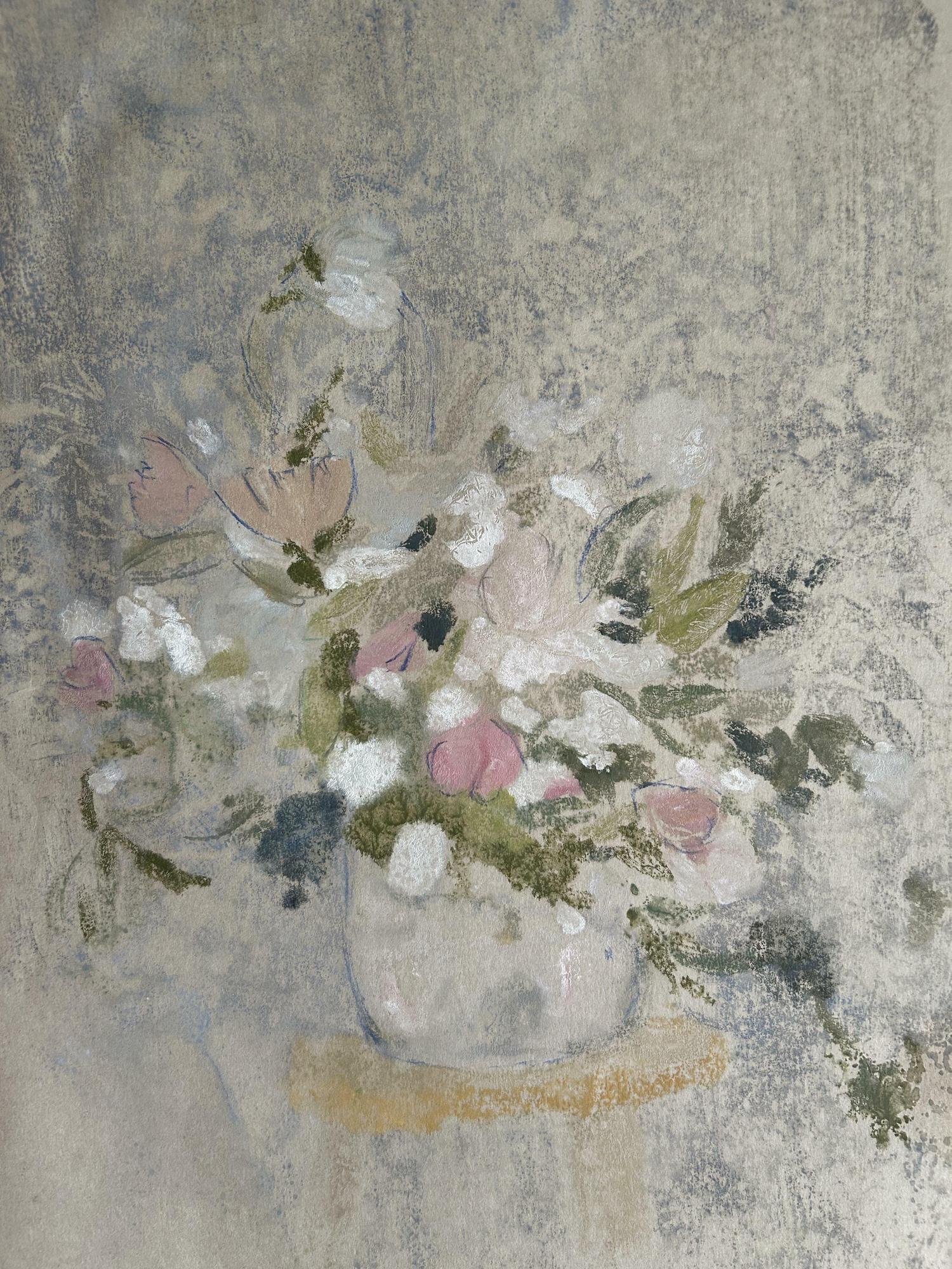 Букет на фоне занавески