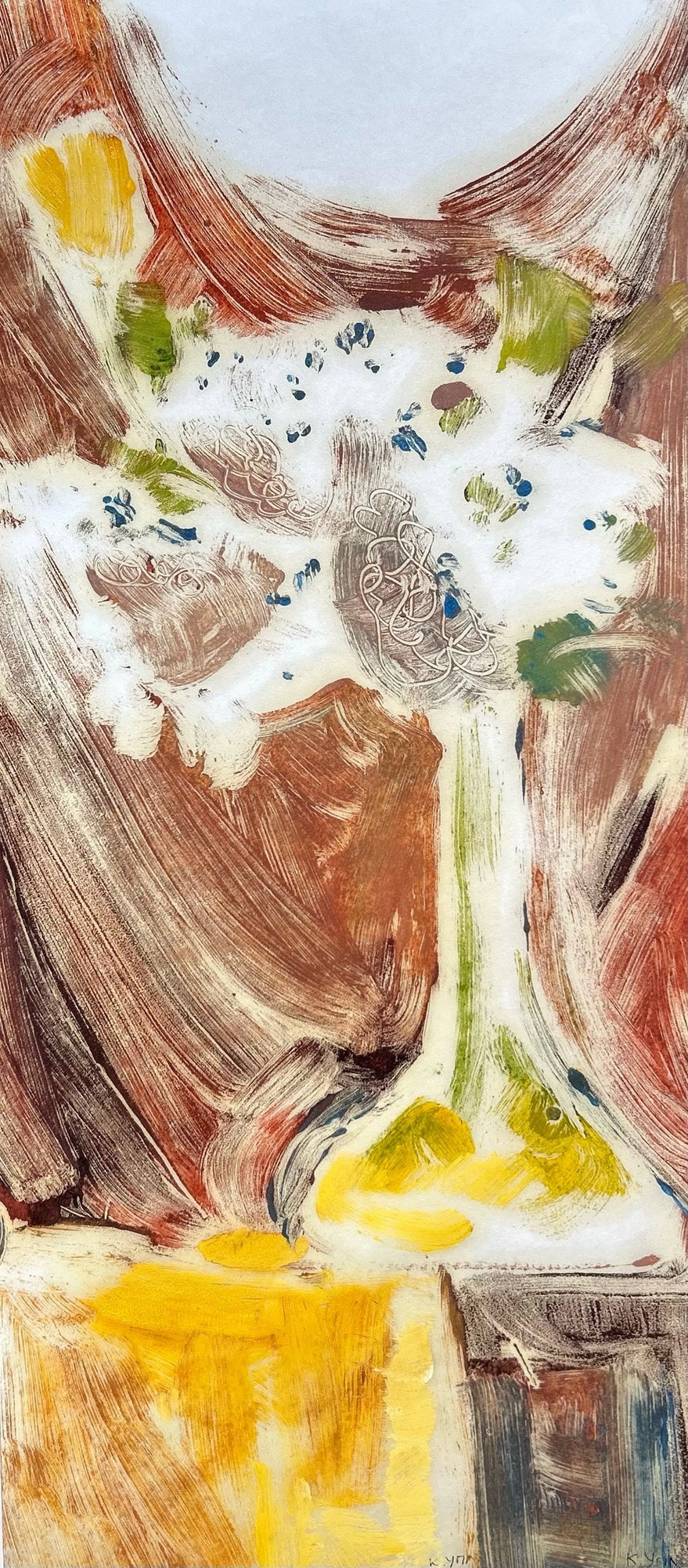 Натюрморт с терракотовой драпировкой