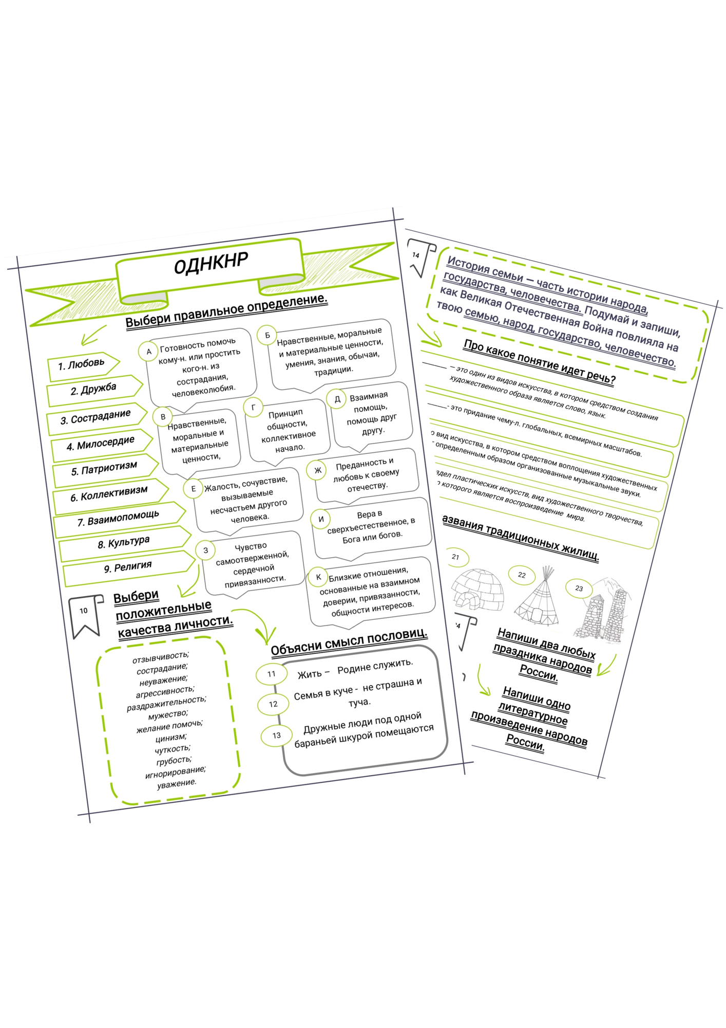 Промежуточная аттестация ОДНКНР 5 класс