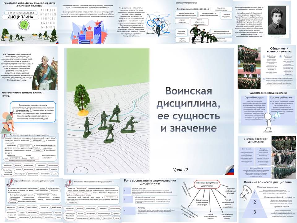 Презентация к уроку ОБЗР 8 класс "Воинская дисциплина, ее сущность и значение"