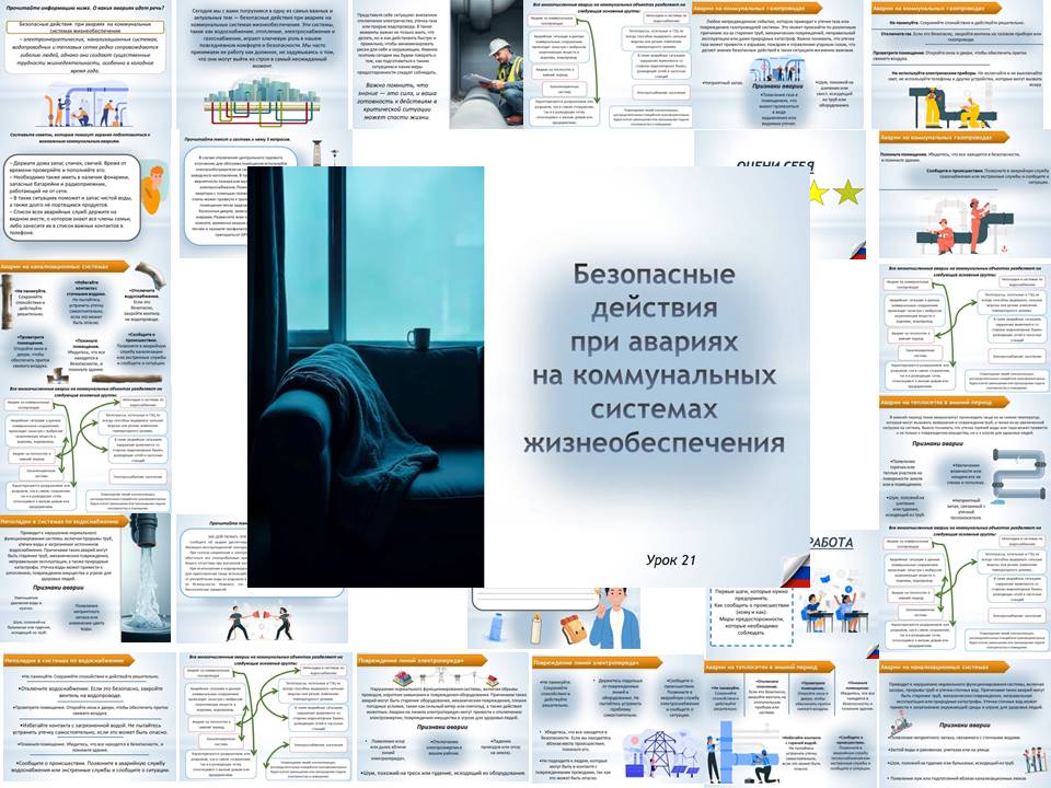 Презентация к уроку ОБЗР 8 класс "Безопасные действия при авариях на коммунальных системах жизнеобеспечения"