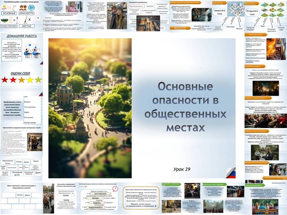 Презентация к уроку ОБЗР 8 класс "Основные опасности в общественных местах"
