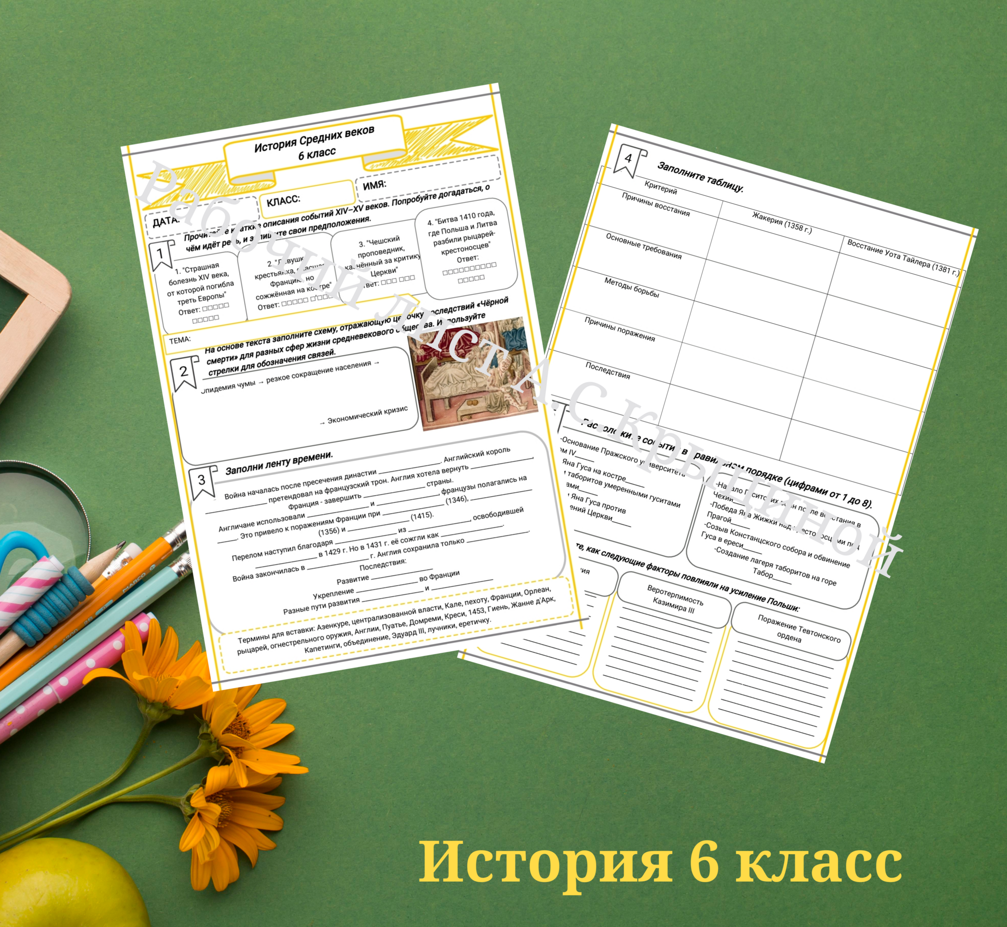 История 6 класс. Урок 25. "Европа в XIV - первой половине XV в."