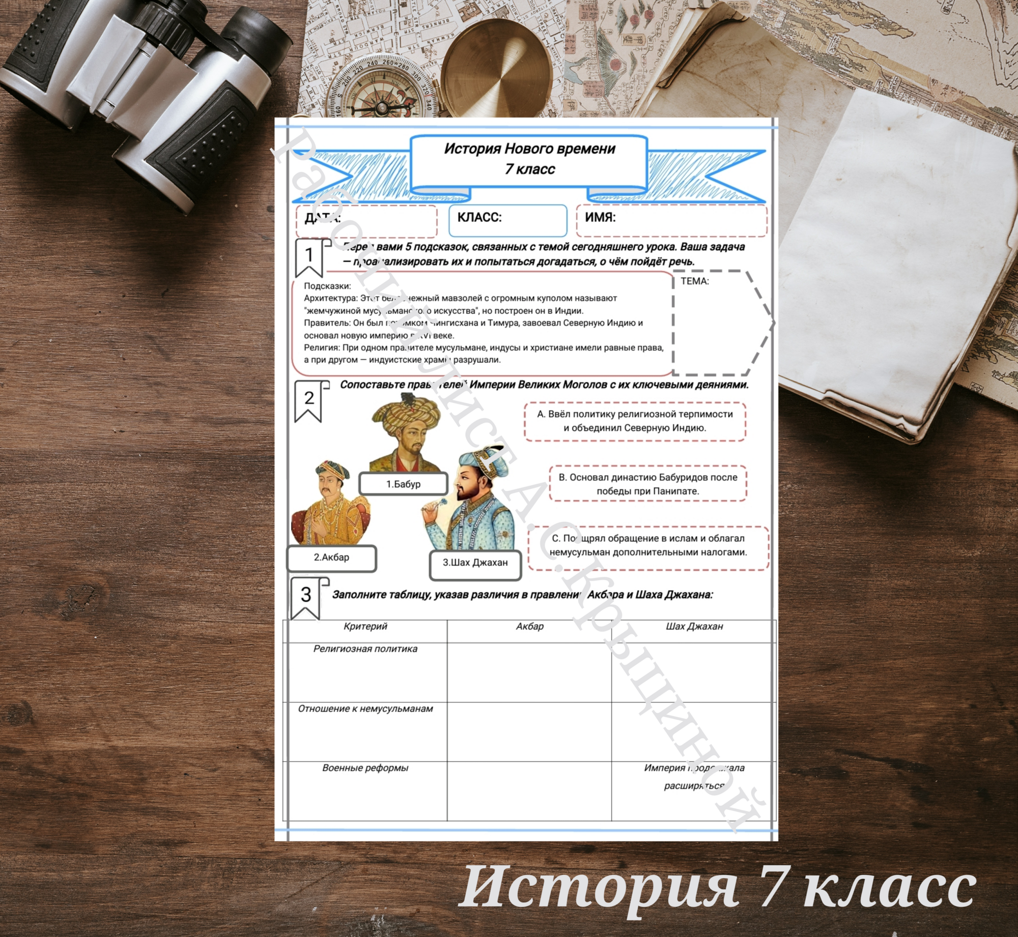 История 7 класс. Урок 25. «Индия в эпоху Великих Моголов»