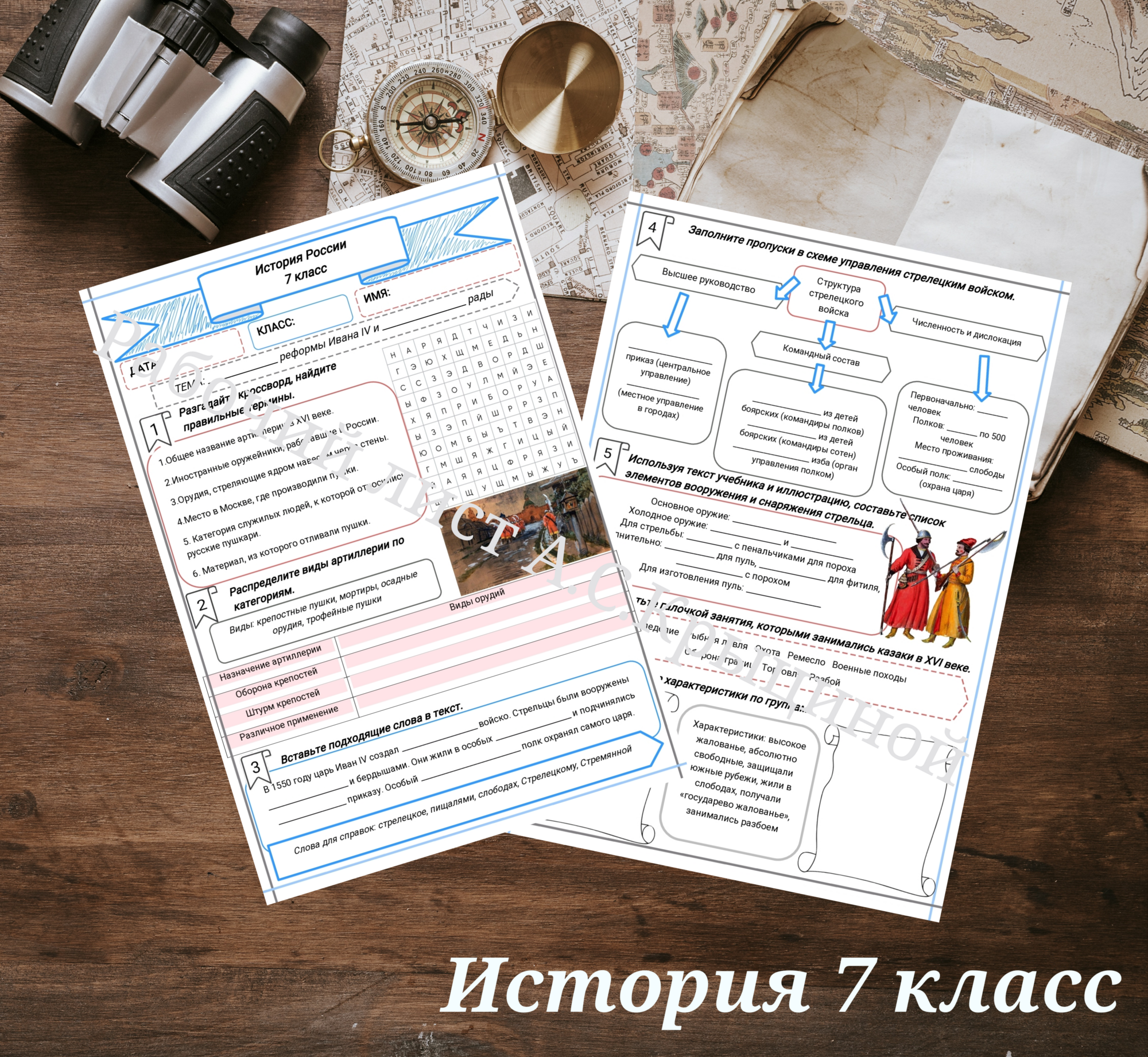 История 7 класс. Урок 36.Военные реформы Ивана IV и Избранной рады