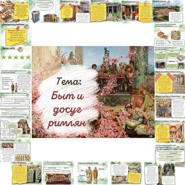 История 5 класс. Презентация. Урок 65. Быт и досуг римлян.