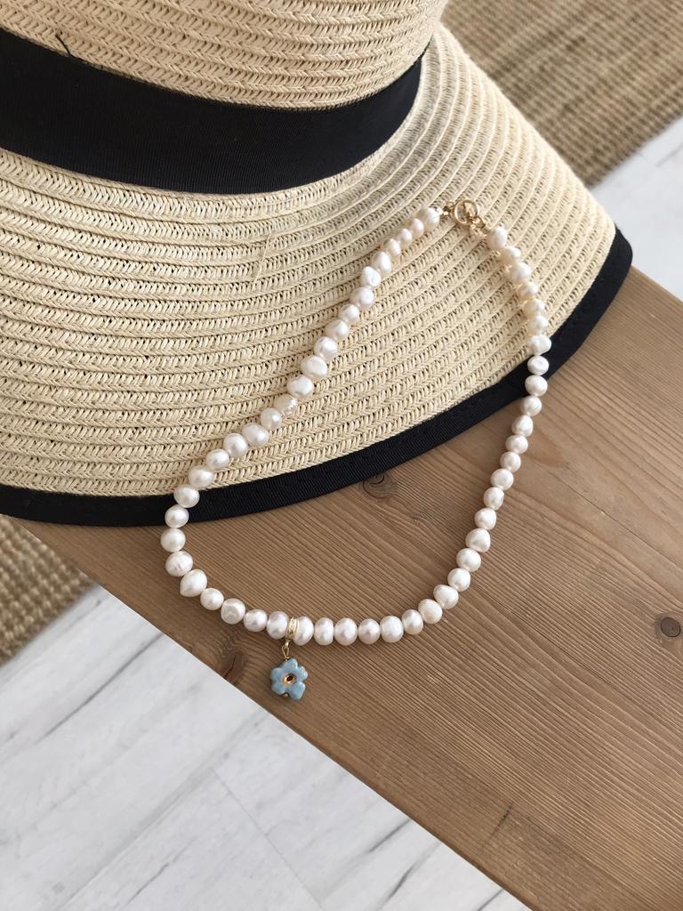 Чокер с незабудкой