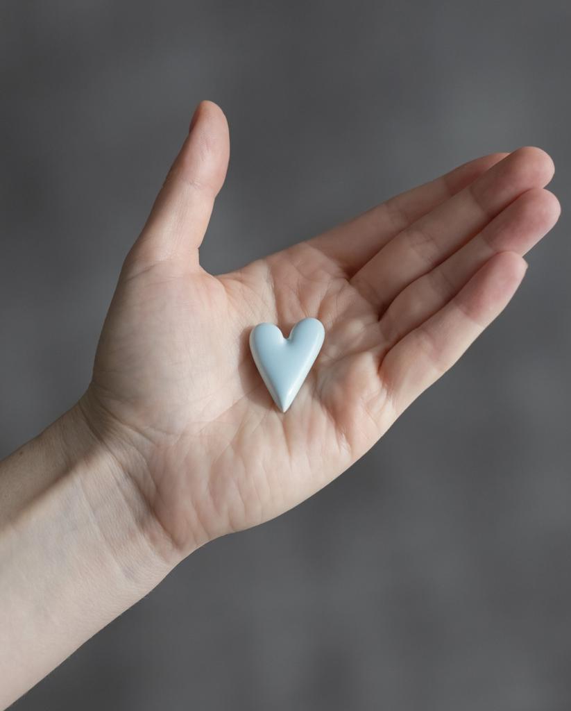 Сердечко Небесно голубой
