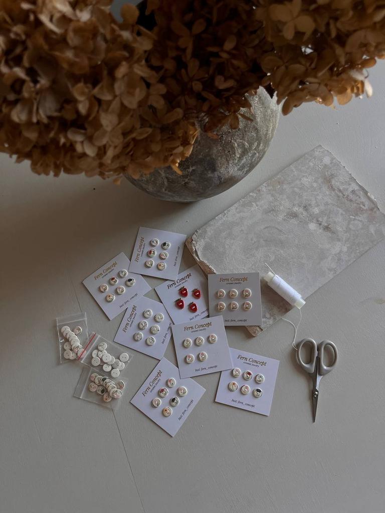 Пуговицы с росписью