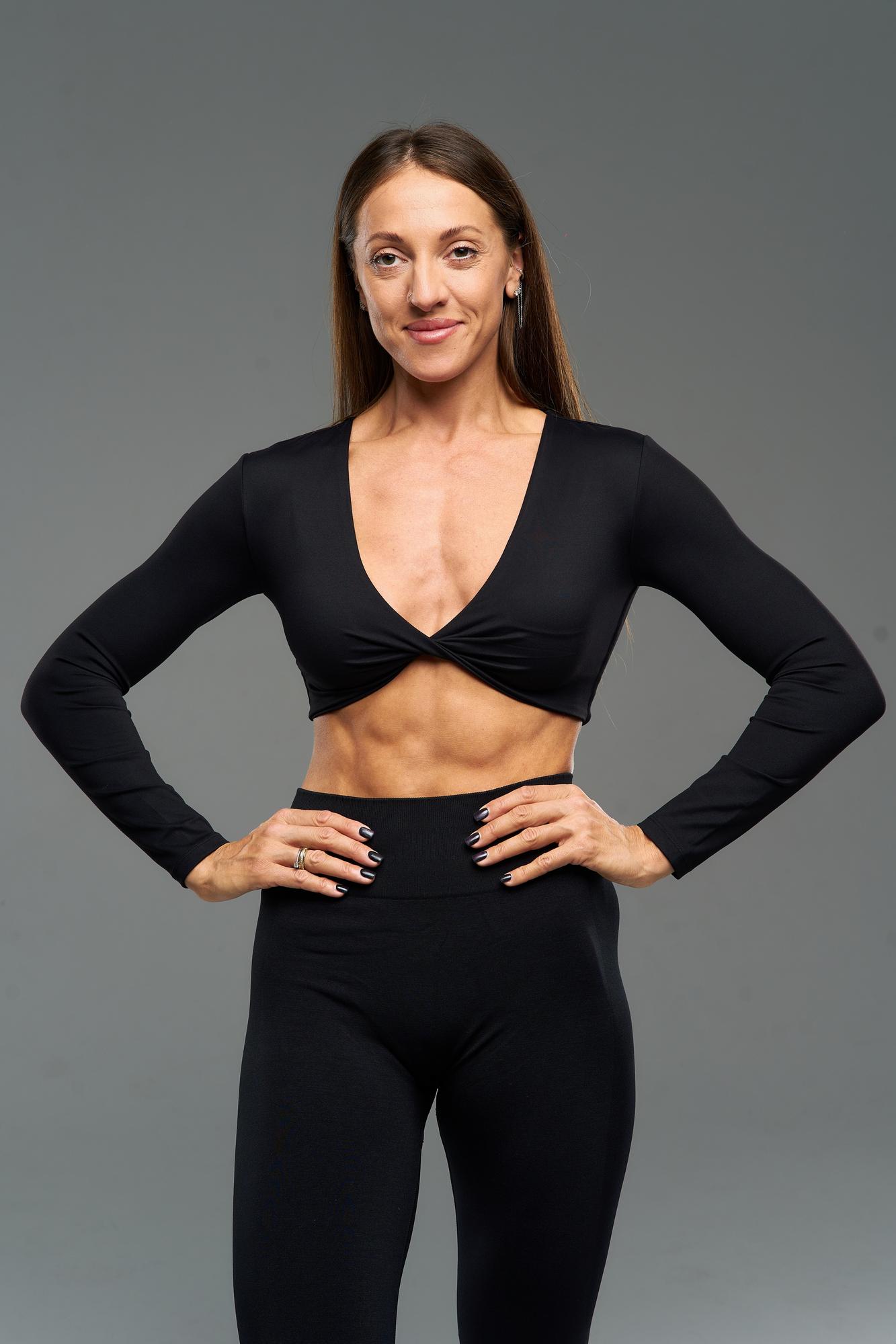 SCULPT LONG SLEEVE TWIST TOP